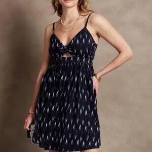 Banana Republic Navy Blue and White Dress